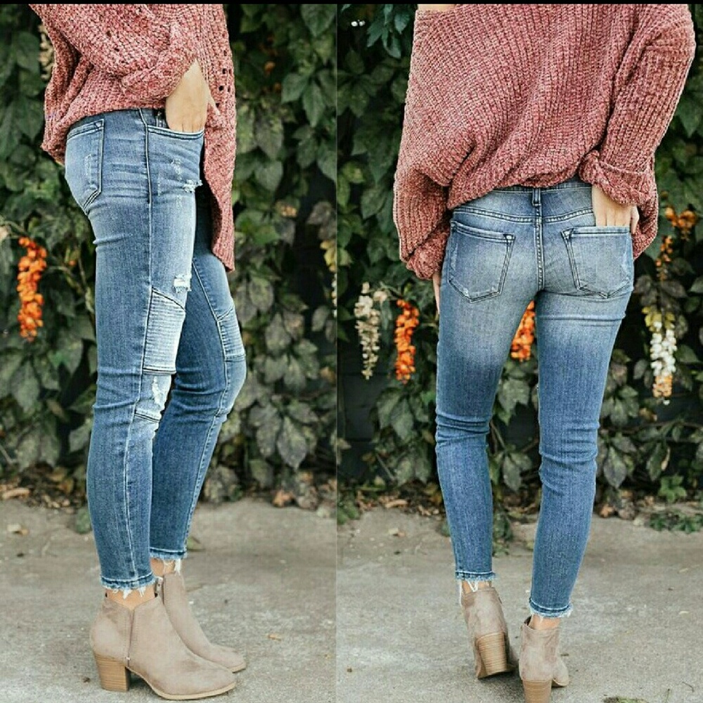 Distressed skinny jeans - Picture 2 of 2